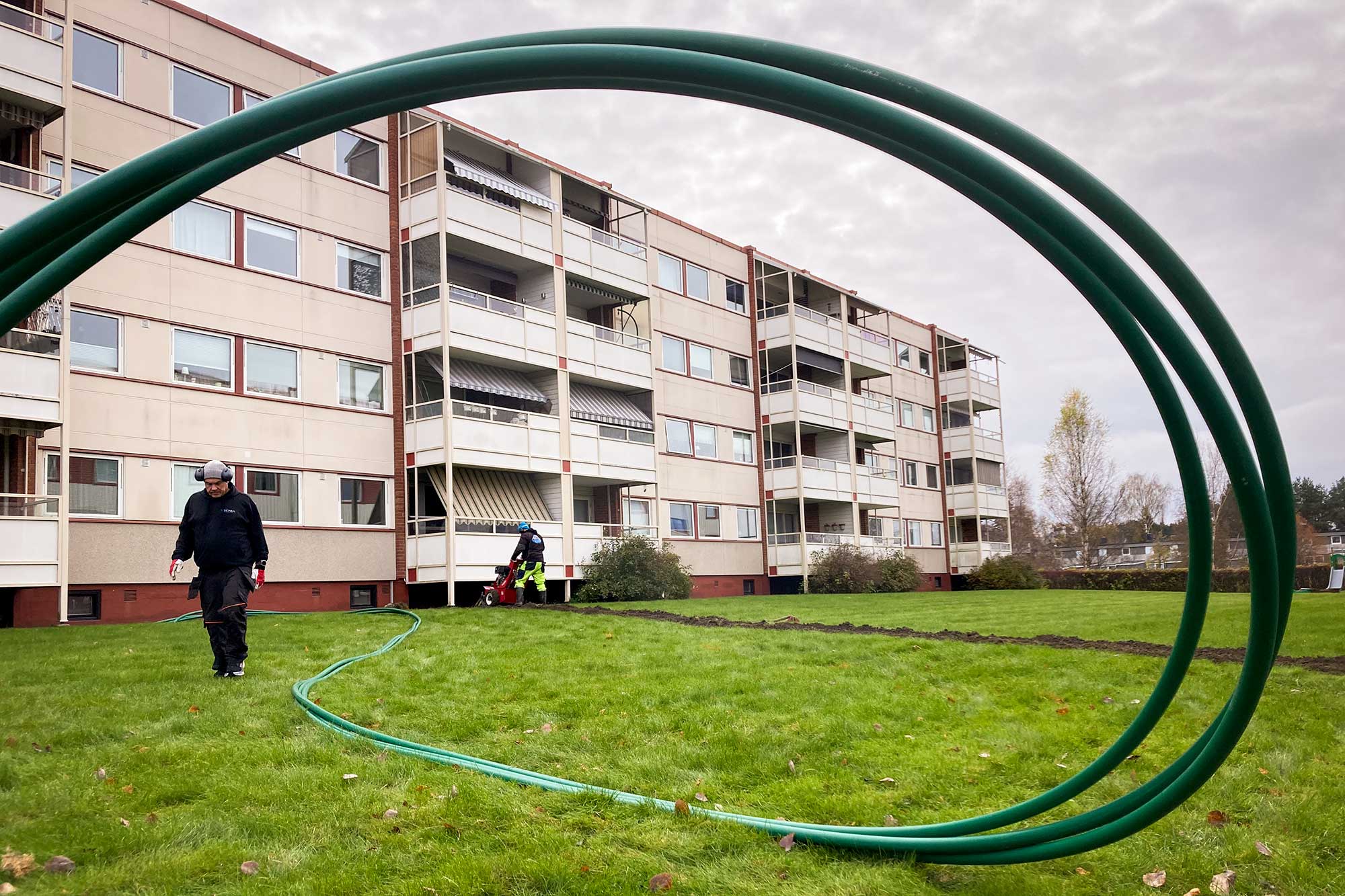 Tecnia AS - Baretto liftbil parkert ved Museumsveien i Askim